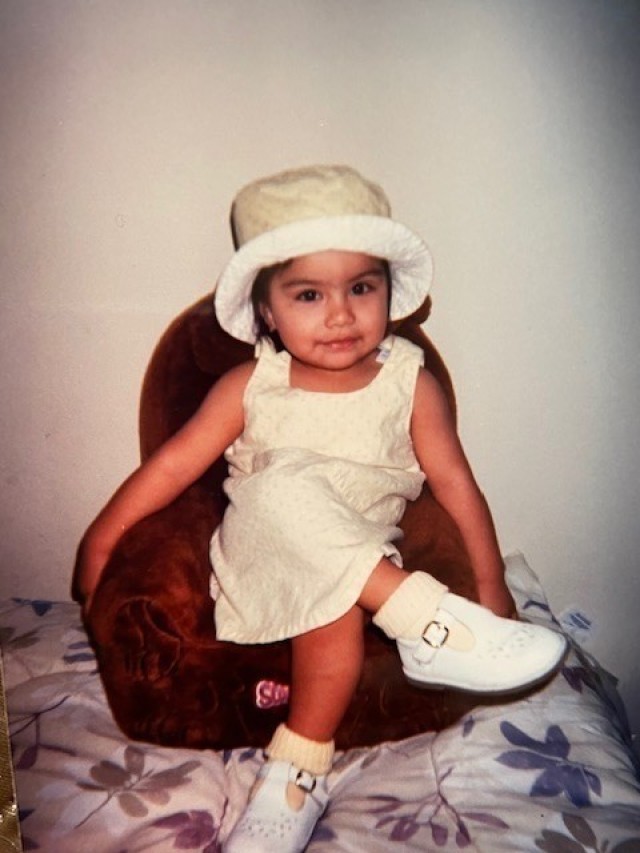 A childhood photo shows Army Spc. Keylin Jasmin Perez. Perez is now a supply specialist with the 200th Military Police Command as well as a nursing student and cheerleader at Coppin State University in Baltimore, Maryland. This summer, the honors...