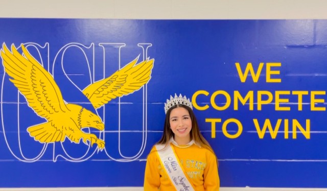 A personal photo shows Army Spc. Keylin Jasmin Perez after she won Miss Sophomore at Coppin State University and joined the Royal Court. Perez is a supply specialist with the 200th Military Police Command as well as a nursing student and...