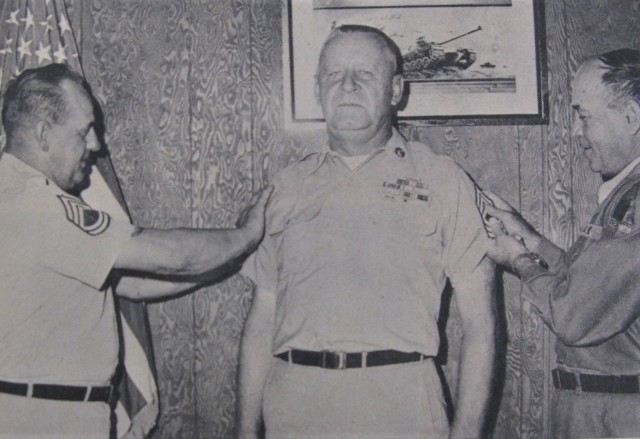 Kouma at his promotion ceremony at Fort Knox in 1969.