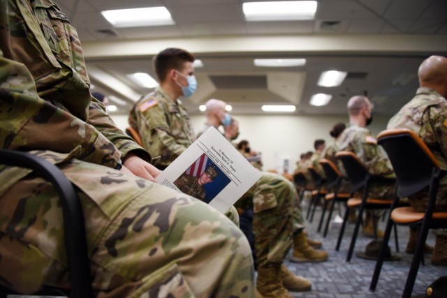 The Presidio of Monterey’s 229th Military Intelligence Battalion held a memorial service for Spc. Ryan Tasso March 11, who had graduated from the Russian Defense Language Institute Foreign Language Program in December of 2020.