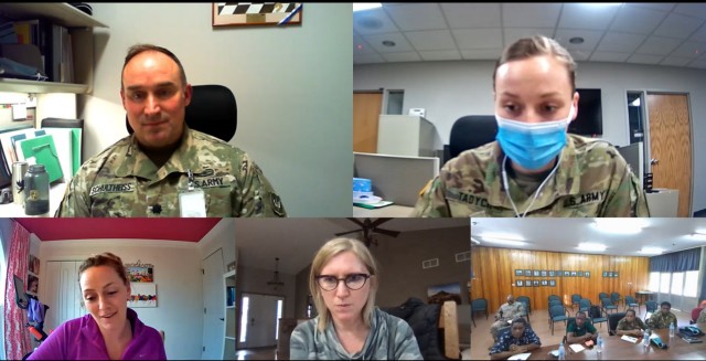 ASCIIScreenshot
Wisconsin National Guard State Partnership Program members and key Wisconsin National Guard leaders meet with gender equality leaders with the Papua New Guinea Defence Force for a virtual exchange March 24, 2021. The meeting was set up to assist the Papua New Guinea Defence Force with their Women, Peace and Security initiatives.