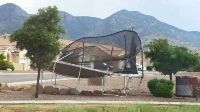Windstorms win versus backyard trampolines