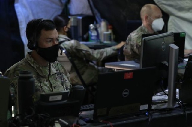 Over the past week and a half, Troopers from the 1st Cavalry Division conducted a Warfighter exercise in order to ensure the integration and readiness of the division staff, as well as test the command post systems and processes for future operations. Wagonmaster 6, Col. Patrick Disney, and Troopers from 1st Cav. Div. Sustainment Brigade were the main sustainers for the exercise.
Photo by: 1st Cav. Div. Sustainment Brigade