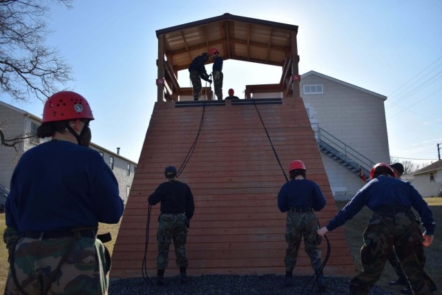 Wisconsin Challenge Academy cadets participate in rappelling training on the cantonment area March 16, 2021, during training at the academy complex at Fort McCoy, Wis. The academy is a tenant organization at Fort McCoy that is managed by the...