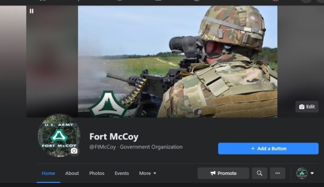 This screenshot of the official Fort McCoy, Wis., Facebook Page is shown March 24, 2021. The page, along with several other online presence pages and websites, were the reason the Fort McCoy Public Affairs Office earned a first place award for the 2020 Army Material Command Outstanding Digital Media Management Award. (Photo by Scott Sturkol, Fort McCoy Public Affairs Office)