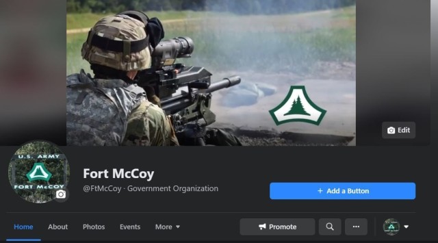 This screenshot of the official Fort McCoy, Wis., Facebook Page is shown March 24, 2021. The page, along with several other online presence pages and websites, were the reason the Fort McCoy Public Affairs Office earned a first place award for the 2020 Army Material Command Outstanding Digital Media Management Award. (Photo by Scott Sturkol, Fort McCoy Public Affairs Office)