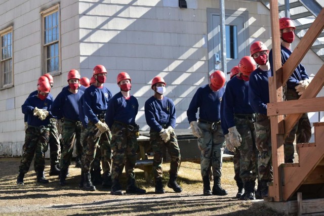 Wisconsin Challenge Academy cadets participate in rappelling training on the cantonment area March 16, 2021, during training at the academy complex at Fort McCoy, Wis. The academy is a tenant organization at Fort McCoy that is managed by the...
