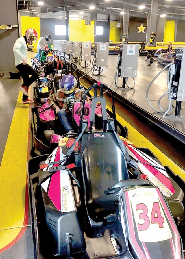 FORT CARSON, Colo. — Fort Carson Better Opportunities for Single Solders (BOSS) participants experience indoor racing while competing in three races that ran 10 laps each during a BOSS recreation trip in February 2021. 