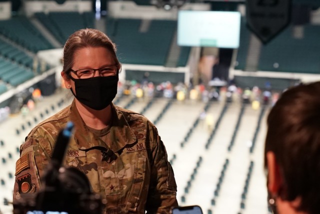 Ohio National Guard helps vaccinate Ohioans at mass clinic