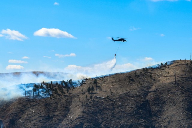 South Dakota National Guard battles fire from air and land