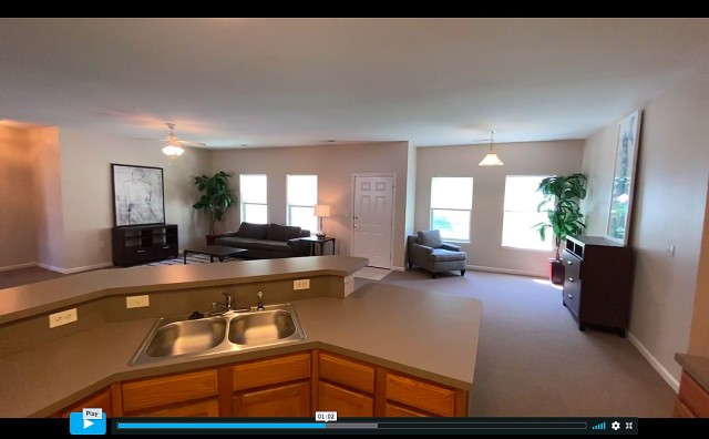 Fort Leavenworth Frontier Heritage Communities has videos available to show potential residents floor plans of available on-post housing, such as this Americans with Disabilities Act-compliant home in Kickapoo Village. Screenshot