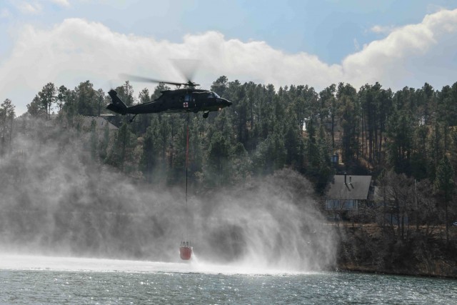 South Dakota National Guard battles fire from air and land