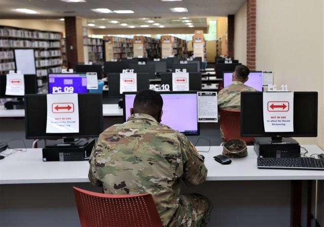 “Quarantining” returned books and imposing social distancing guidelines were some of the ways Barr Memorial Library imposed safety precautions over the course of the pandemic.