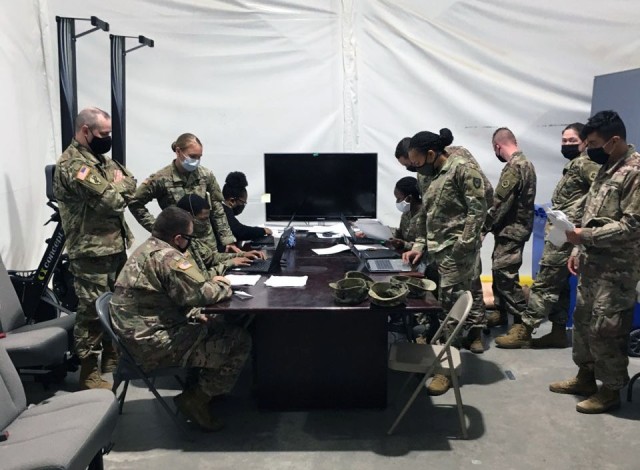 Soldiers at Fort Hood, Texas, participate in training for the Theater Enterprise Wide Logisitics System, one of three phases of training provided the U.S. Army Medical Materiel Agency&#39;s Business Support Office.