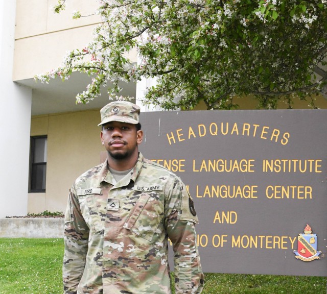 PFC Joshua Ford is a Chinese-Mandarin language student studying at the Presidio of Monterey who benefited from AER in 2020.