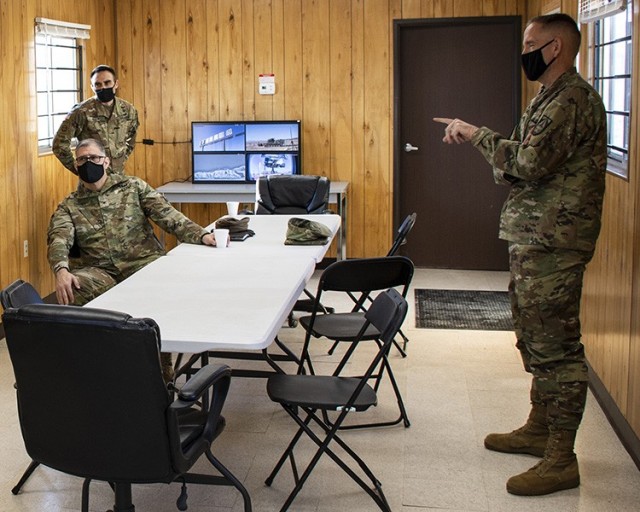 Major figures in the tests and upgrading of the Missile Warning System (MWS) visited Dugway Proving Ground recently....