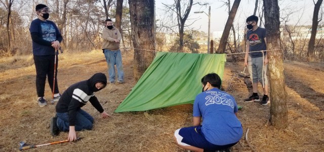 The Scouts of America Troop 159 (girls) and Troop 47 (boys), ranging from ages 11 to 16, based out of USAG Humphreys, competed in the Klondike Derby, Feb. 20-21. Competition categories included first aid, bear bag throw, fire starting, evacuating...