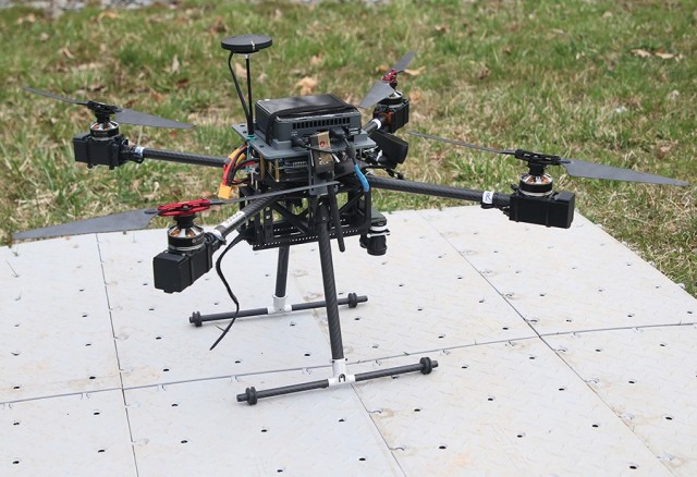 The HuRT-C West Point Capstone Team, comprised of cadets from three different academic departments, built two unmanned systems, the UGV (above) and the (right photo) Unmanned Aerial Vehicle (UAV/Tarot 650), that it will be graded on as their...