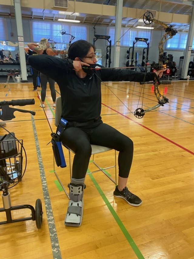 Cpl. Mary Velis trains and competes in the 2021 Army Trials. (Photo via Cpl. Mary Velis)