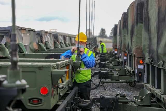Fort Bragg signal unit issued APS vehicles, equipment for DEFENDER-Europe 21
