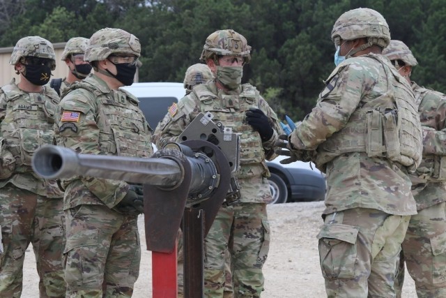 The Command Sergeant Major of US Army Forces Command, Command Sgt. Maj. Todd Sims, visited the Troopers of 4th Squadron, 9th Cavalry Regiment, 2nd Armored Brigade Combat Team, during their Bradley Gunnery Table VI field exercise, at Fort Hood,...