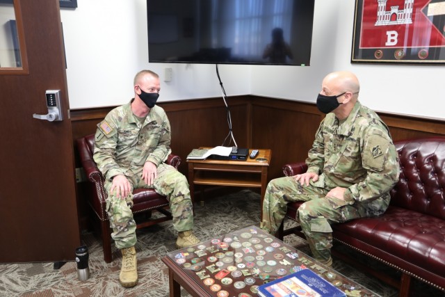 FORT SHAFTER, Hawaii (April 16, 2021) -- The U.S. Army Corps of Engineers (USACE) Commanding General Lt. Gen. Scott Spellmon (right) conducted his first ever visit to the Pacific Ocean Division (POD), engaging with key military and governmental...
