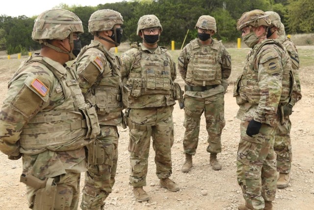 The Command Sergeant Major of US Army Forces Command, Command Sgt. Maj. Todd Sims, visited the Troopers of 4th Squadron, 9th Cavalry Regiment, 2nd Armored Brigade Combat Team, during their Bradley Gunnery Table VI field exercise, at Fort Hood,...