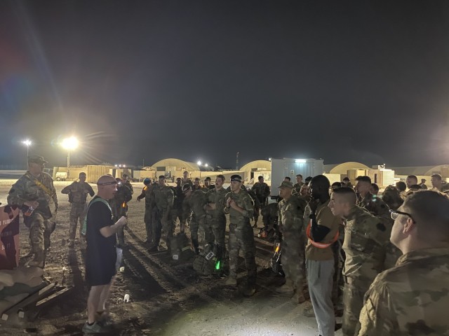 U.S. Soldiers with the 28th Expeditionary Combat Aviation Brigade, currently deployed to the Middle East, tested their minds and bodies during a grueling 18.6-mile ruck march, aiming to earn the Norwegian Foot March badge. The march required...