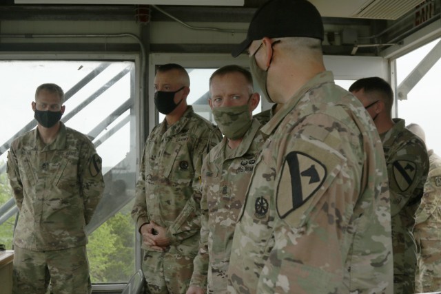 The Command Sergeant Major of US Army Forces Command, Command Sgt. Maj. Todd Sims, visited the Troopers of 4th Squadron, 9th Cavalry Regiment, 2nd Armored Brigade Combat Team, during their Bradley Gunnery Table VI field exercise, at Fort Hood,...