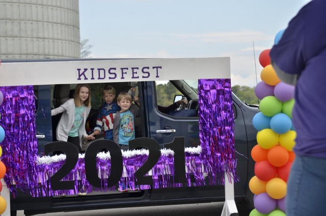 The Fort Campbell Directorate of Family and Morale, Welfare and Recreation provides an opportunity for Family photos April 17 along the route at Kidsfest: Magical Drive-thru, at the division parade field.