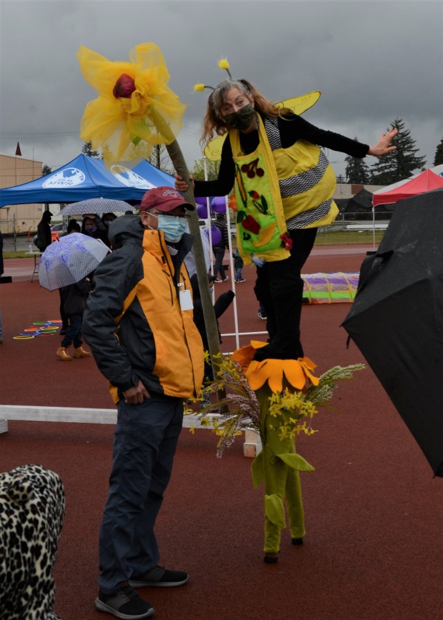 Community members and military children celebrated Joint Base Lewis-McChord&#39;s Kid Fest Apr. 24 at Cowan Stadium, the MWR Fest Tent, Child and Youth Services Field and Freedom Park on Lewis Main. 