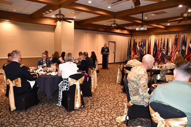 Col. Ryan K. Roseberry, Fort Polk garrison commander, was the guest speaker at the Volunteer of the Year ceremony held April 13.  
