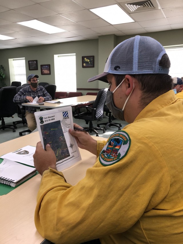 Members of the Fort Stewart-Hunter Army Airfield Forestry Branch prepare for a
...