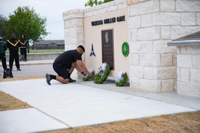 Wreath laying