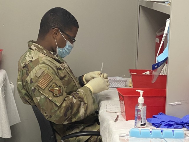 Oklahoma National Guard helps at federal vaccination clinic
