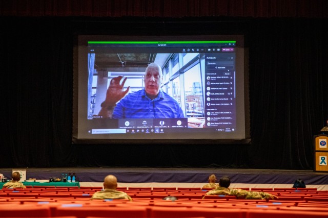 Heath Phillips, a U.S. Navy Veteran and a survivor of sexual assaults in the military, virtually speaks at the U.S. Army Pacific Sexual Harassment/Assault Response and Prevention virtual forum entitled, “Teal Talk,” April 29 at Richardson...