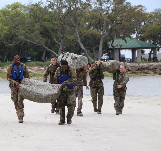 Soldiers assigned to 9th Engineer Battalion, 2nd Armored Brigade Combat Team, 3rd Infantry Division, train for the 14th Annual Lt. Gen. Robert B. Flowers Best Sapper Competition at Jekyll Island, Ga., April 20, 2021. 9BEB will have the first...