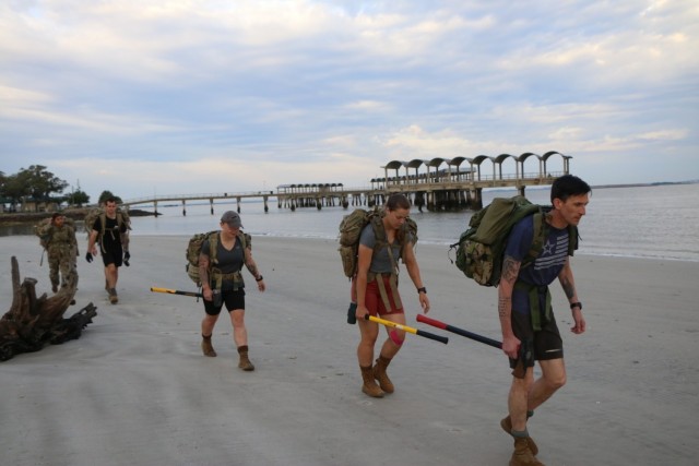 Soldiers assigned to 9th Engineer Battalion, 2nd Armored Brigade Combat Team, 3rd Infantry Division, train for the 14th Annual Lt. Gen. Robert B. Flowers Best Sapper Competition at Jekyll Island, Ga., April 20, 2021. 9BEB will have the first...