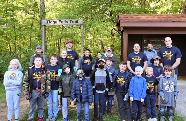 Local Cub Scout Pack 155 Scouts have been working toward their badges and awards by making the Fort Knox area a more picturesque place