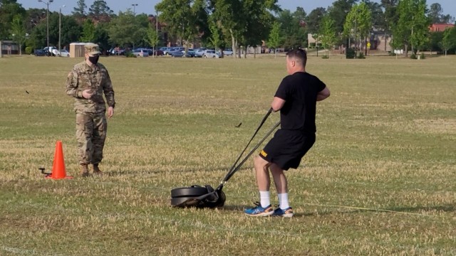 Soldiers from US Army Cyber Command, HHC have begun testing for the new ACFT for the first time since last years pandemic.   Now that many Soldiers have received their vaccinations, some restrictions on post have been lifted allowing things like the ACFT to resume as normal with the exception to following Covid-19 guidlines.  