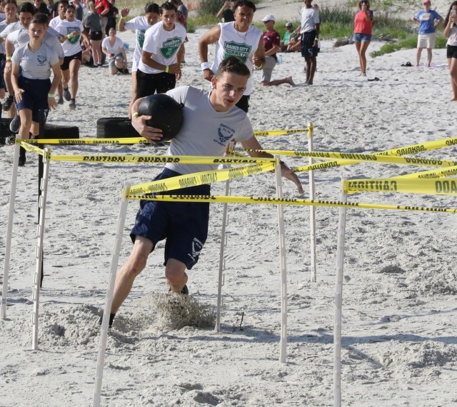 JROTC Cadets from across the country and across the services competed in the National Fitness Challenge Championships May 1 in Daytona, Florida. (Photo by Michael Maddox, Cadet Command Public Affairs)