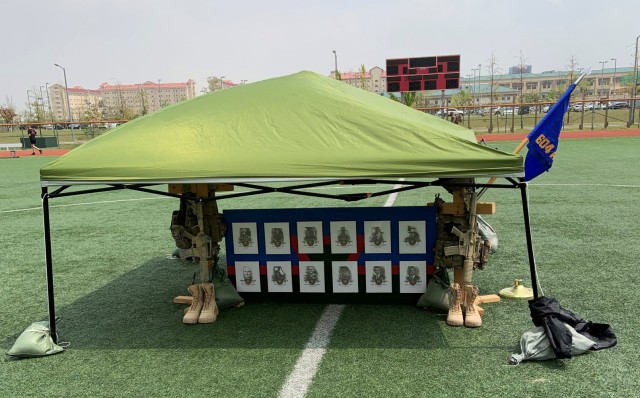 The Tactical Air Control Party Association Memorial display recognizing the fallen TACP members. 