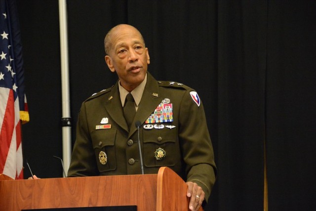 Maj. Gen. Charles Hamilton, who is Army Materiel Command’s former deputy to the commander for Operations and recently assumed the responsibilities of the Army’s Assistant Deputy Chief of Staff, G-4 (Logistics), speaks about the National...