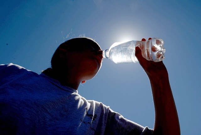 Drink water the day before and during physical activity or if heat is going to become a factor. Avoid drinks with caffeine or alcohol, especially before strenuous exercise.