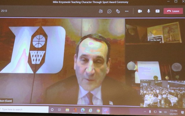 The U.S. Military Academy and the Department of Physical Education presented the 15th annual Coach Mike Krzyzewski Character Through Sport Award during a combined in-person dinner/virtual ceremony May 6 at the Cadet Mess Hall. As Krzyzewski...