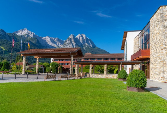 Views of some of the highest mountains in Germany are part of the experience at the Edelweiss Lodge and Resort.