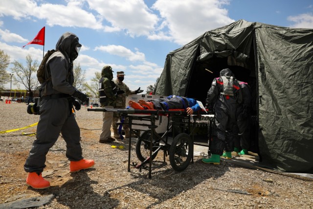 307th Chemical Company Soldiers Providing Decontamination Support