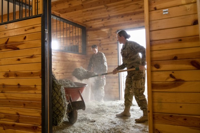 Soldiers volunteer at Wyoming ranch for Operation Remount
