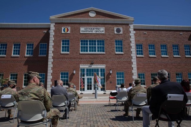 After 15 years of service, the Asymmetric Warfare Group held their official U.S. Army Color Casing Ceremony on March 13, 2021. (U.S. Army Photo Credit: Spc. Genesis Miranda, 55th Signal Company)