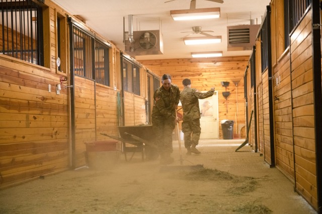 Soldiers volunteer at Wyoming ranch for Operation Remount